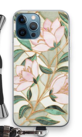 Orange stained glass flower