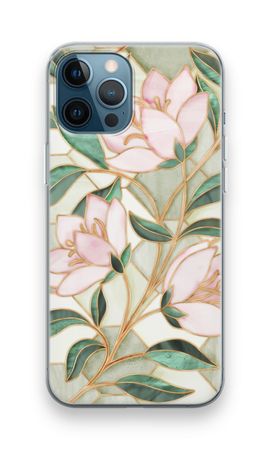 Orange stained glass flower