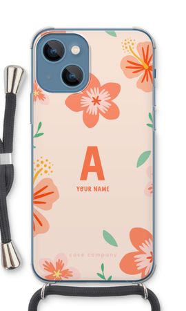 Tropical Pink Flowers Monogram