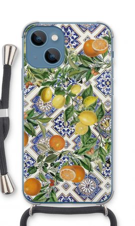 Carreaux bleus, citrons et oranges