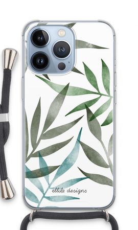 Tropical watercolor leaves