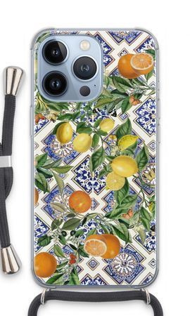 Blue tiles, lemons and oranges