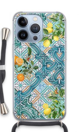 Blue tiles, lemons and oranges