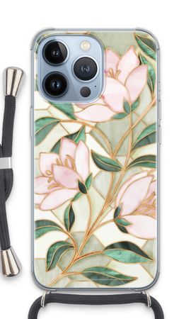 Orange stained glass flower