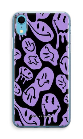 Schmelzender Smiley - Lila