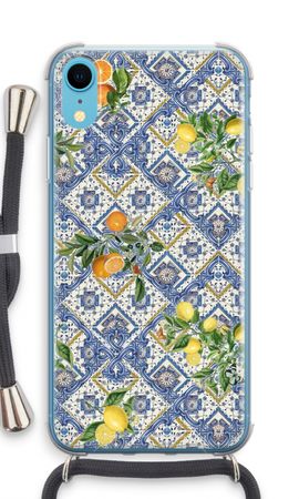 Blue tiles, lemons and oranges - small