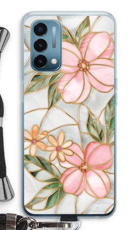 Orange stained glass flower