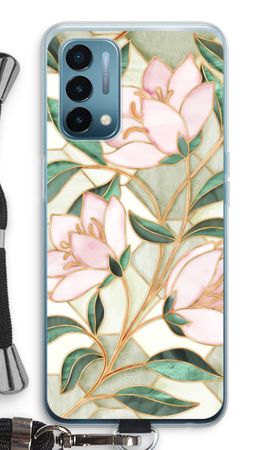 Orange stained glass flower