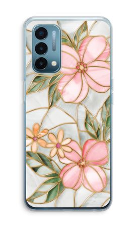 Orange stained glass flower