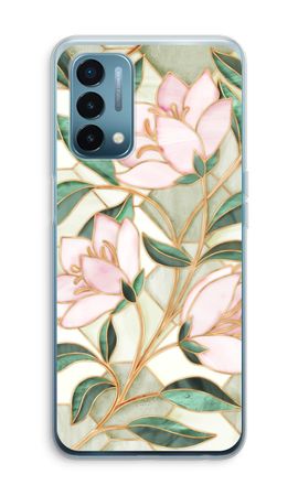 Orange stained glass flower