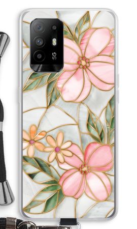 Orange stained glass flower