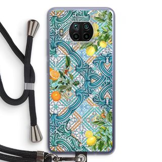 Blue tiles, lemons and oranges