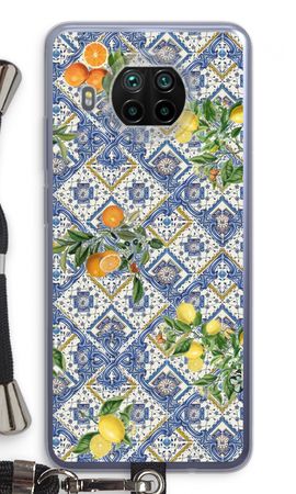 Blaue Fliesen, Zitronen und Orangen - klein