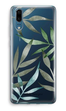 Tropical watercolor leaves