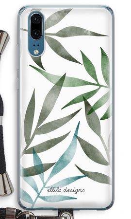 Tropical watercolor leaves