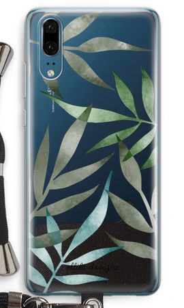 Tropical watercolor leaves