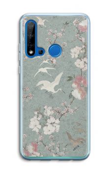 Japanese crane birds blossom