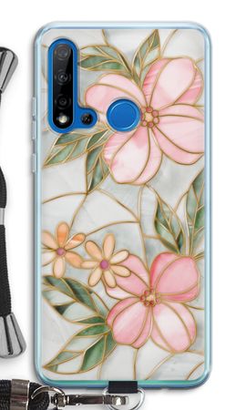 Orange stained glass flower