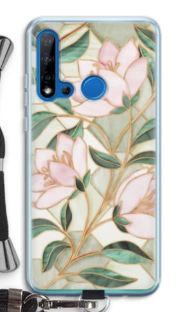 Orange stained glass flower