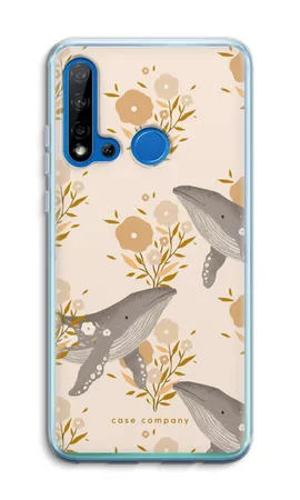 Floral Whales, Huawei P20 Lite (2019) mīksts vāciņš