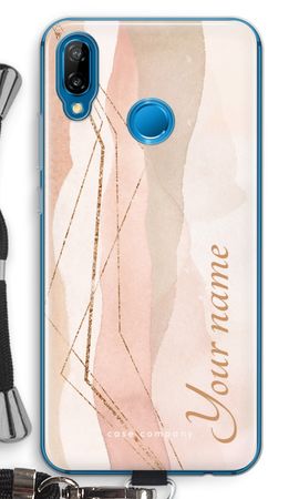 Gold Lines Namecase - Blush