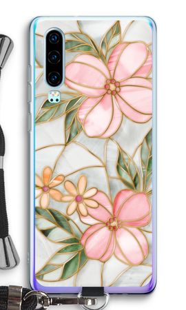 Orange stained glass flower