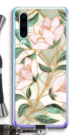 Orange stained glass flower