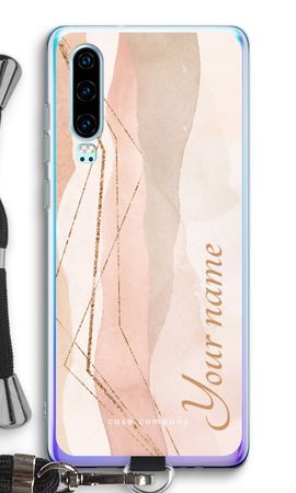 Gold Lines Namecase - Blush