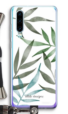 Tropical watercolor leaves