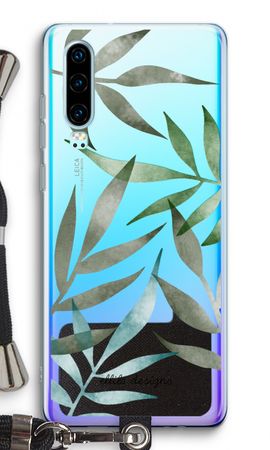 Tropical watercolor leaves