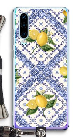 Blue tiles and lemons