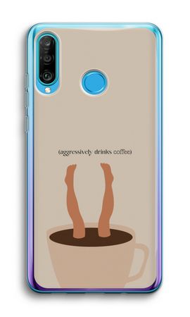 Aggressively drinks coffee