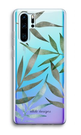 Tropical watercolor leaves