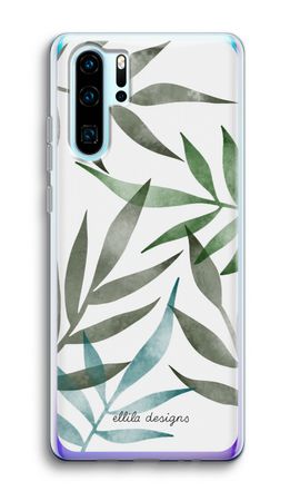 Tropical watercolor leaves