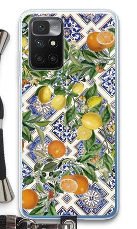 Blue tiles, lemons and oranges