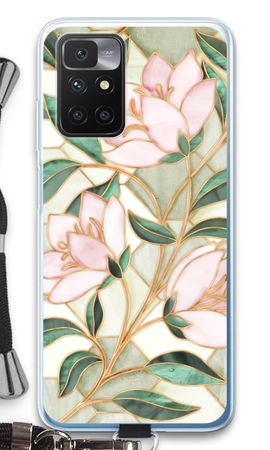 Orange stained glass flower