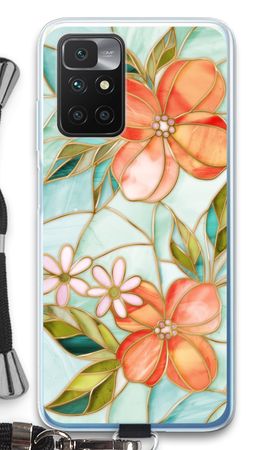 Orange stained glass flower