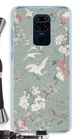 Japanese crane birds blossom