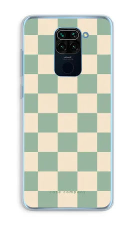 Checkered Mint, Xiaomi Redmi Note 9 soft hoesje