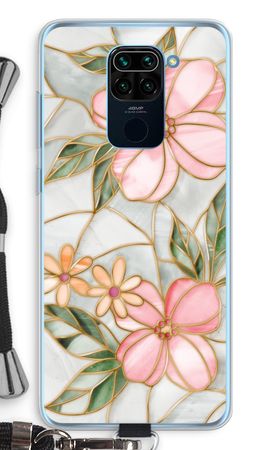 Orange stained glass flower