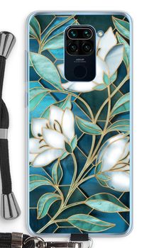 Blue stained glass flowers