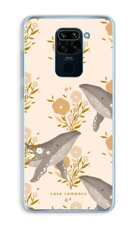 Floral Whales, Mек кейс Xiaomi Redmi Note 9