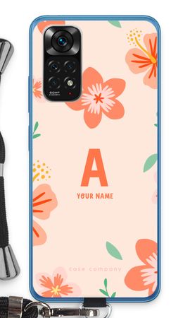 Tropical Pink Flowers Monogram