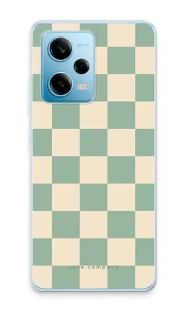 Checkered Mint, Xiaomi Redmi Note 12 Pro 5G soft hoesje
