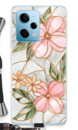 Orange stained glass flower