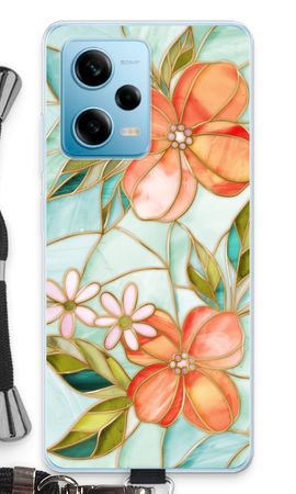 Orange stained glass flower