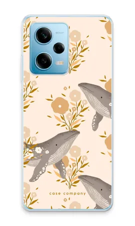 Floral Whales, Xiaomi Redmi Note 12 Pro 5G soft hoesje