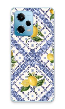 Blue tiles and lemons