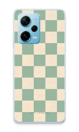 Checkered Mint, Xiaomi Redmi Note 12 Pro Plus soft hoesje