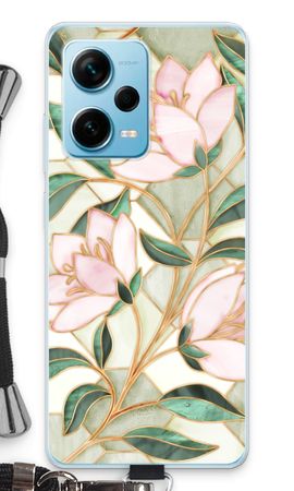 Orange stained glass flower